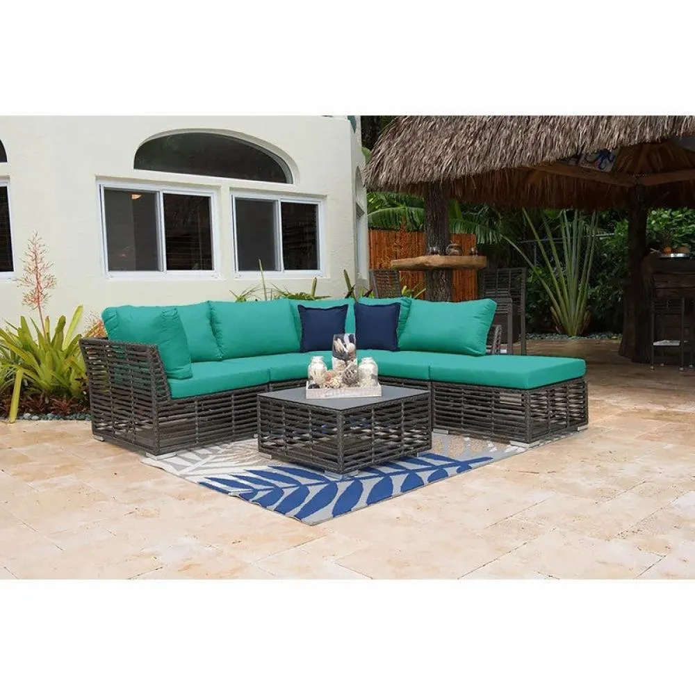 Outdoor Corner Seating Set for 5 People from Miden Home OS-Rt-188-W