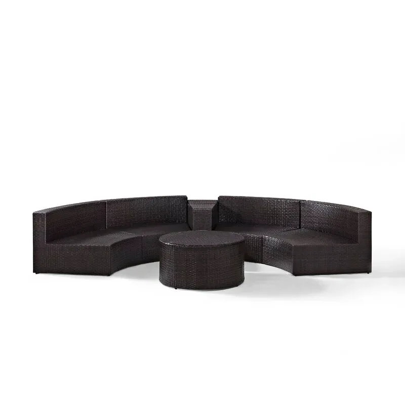 Outdoor Corner Seating Set for 6 People from Miden Home OS-Rt-052-W