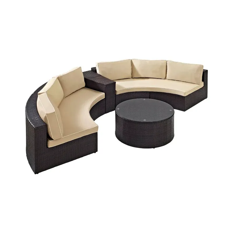 Outdoor Corner Seating Set for 6 People from Miden Home OS-Rt-052-W