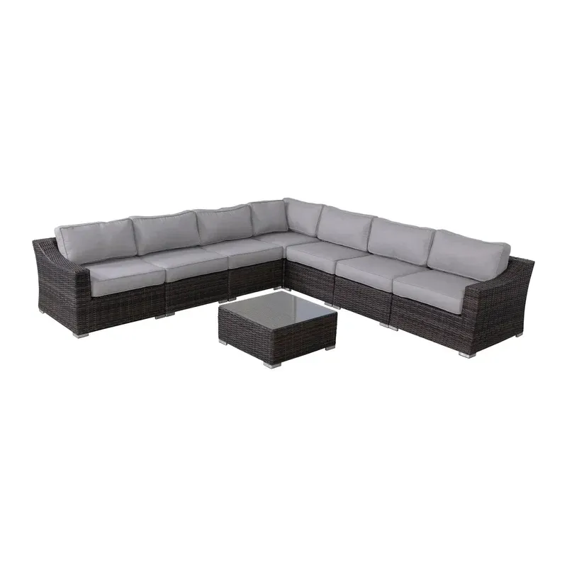 Outdoor Corner Seating Set for 6 People from Miden Home OS-Rt-098-W