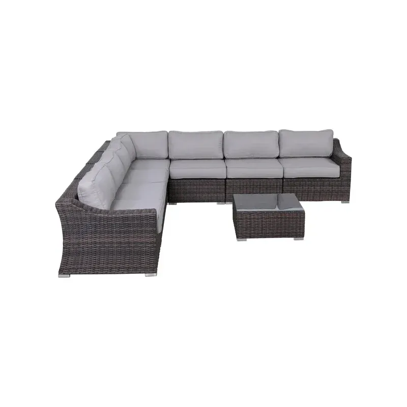Outdoor Corner Seating Set for 6 People from Miden Home OS-Rt-098-W