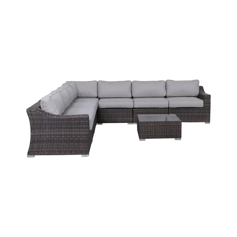 Outdoor Corner Seating Set for 6 People from Miden Home OS-Rt-098-W