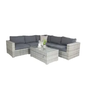 Outdoor Corner Seating Set for 6 People from Miden Home OS-Rt-258-W