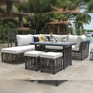 Outdoor Corner Seating Set for 7 People from Miden Home OS-Rt-192-W