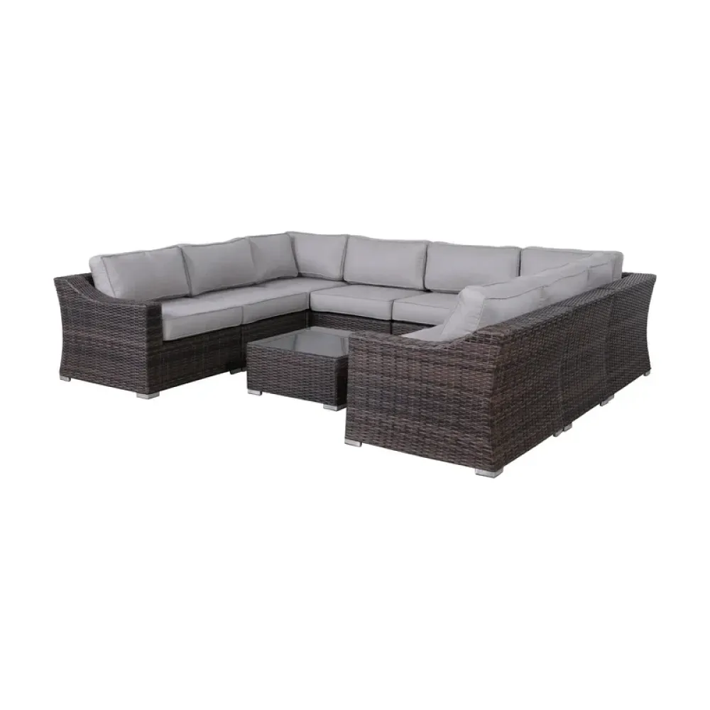 Outdoor Corner Seating Set for 8 People from Miden Home OS-Rt-097-W
