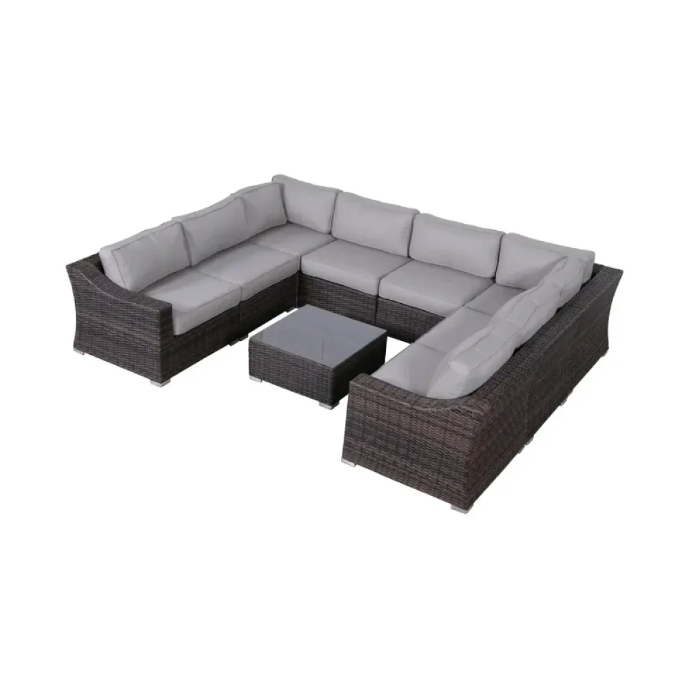 Outdoor Corner Seating Set for 8 People from Miden Home OS-Rt-097-W