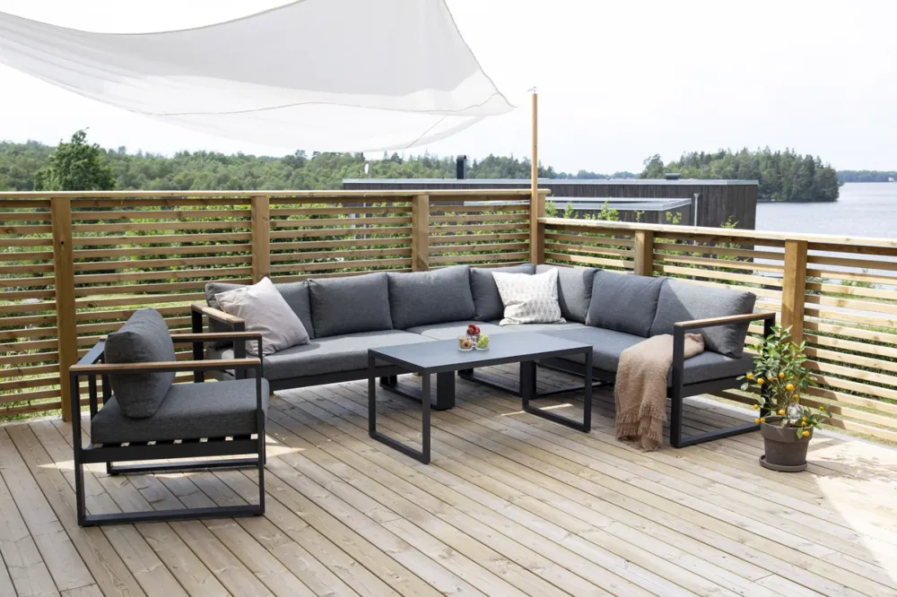Outdoor Corner Seating Set for 8 People from Miden Home OS-St-015-W