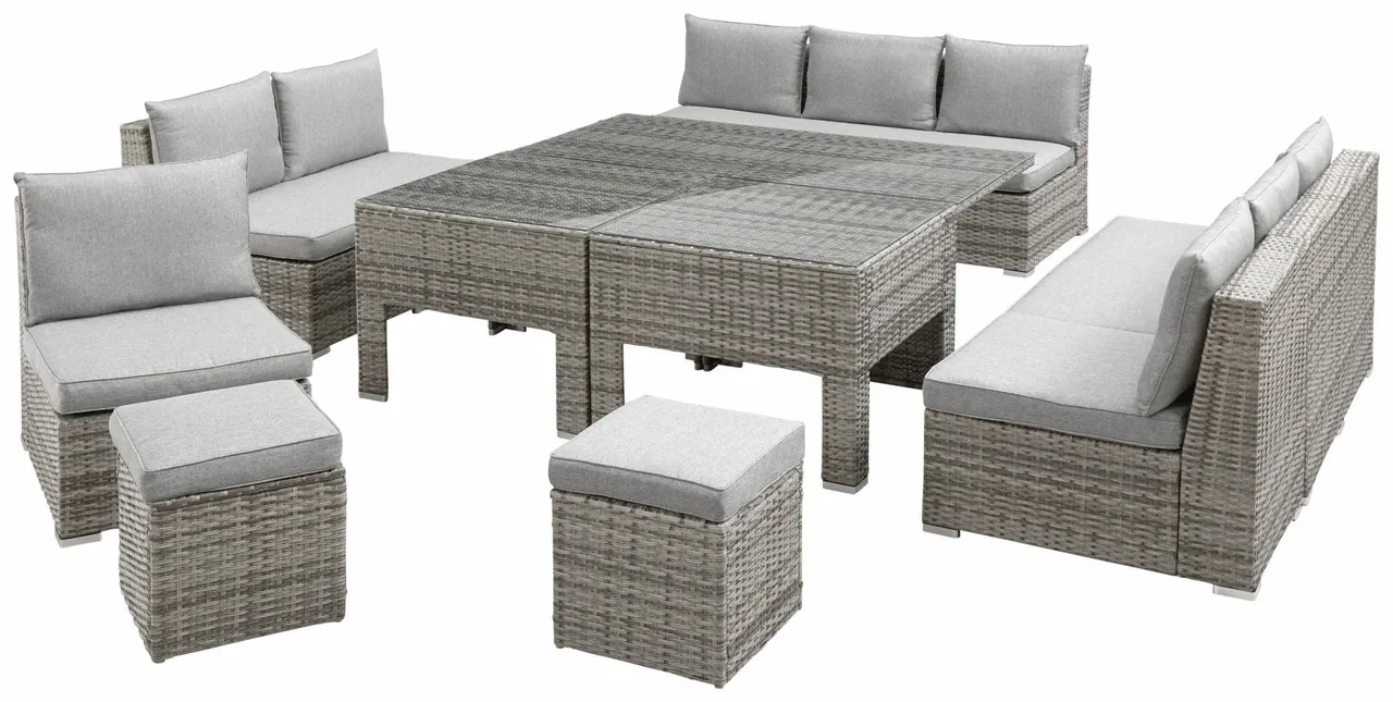 Outdoor Seating Set for 11 People from Miden Home OS-Rt-132-W