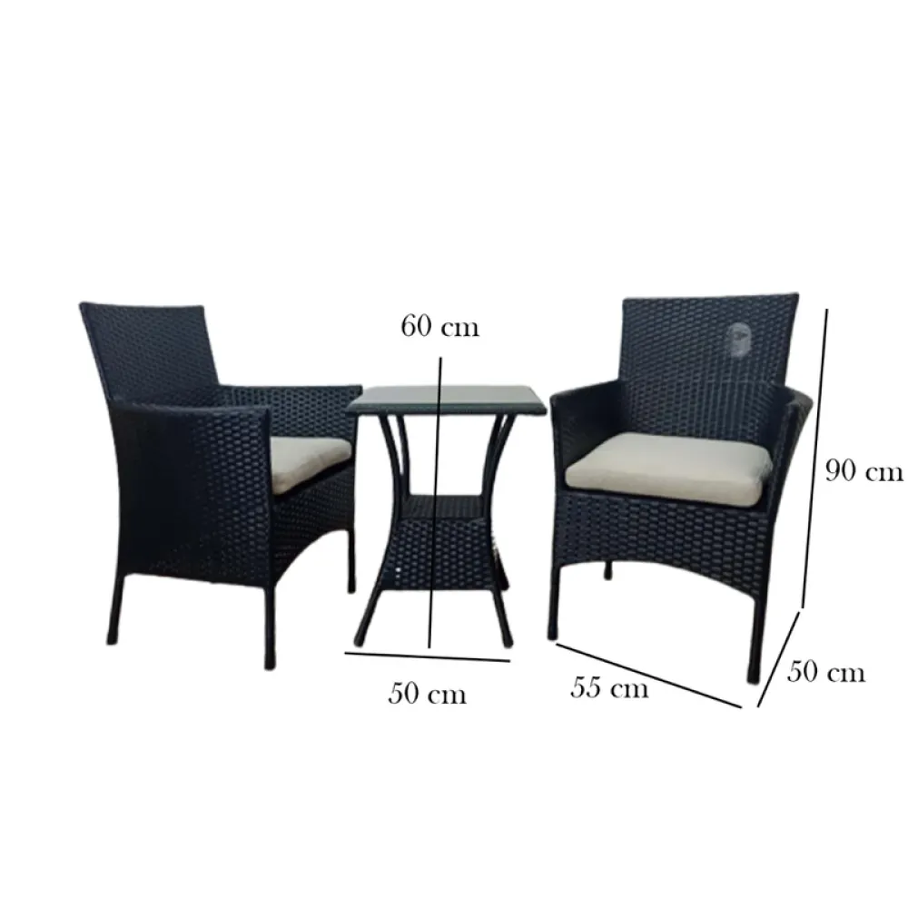 Outdoor Seating Set for 2 People from Miden Home OS-202-W