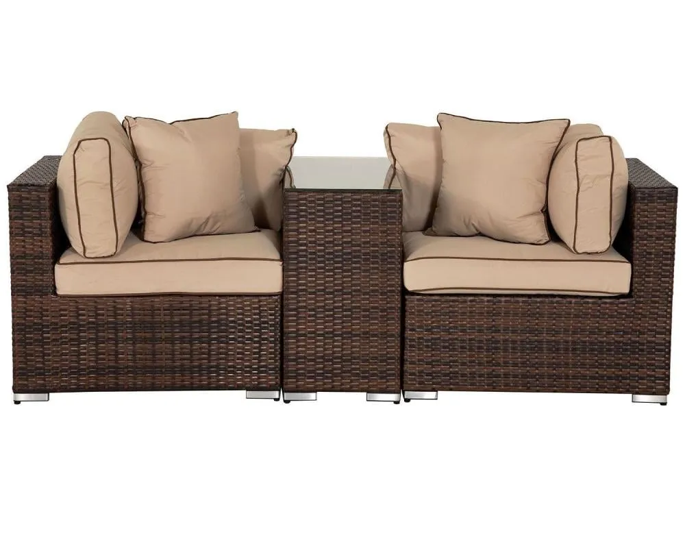 Outdoor Seating Set for 2 People from Miden Home OS-Rt-047-W