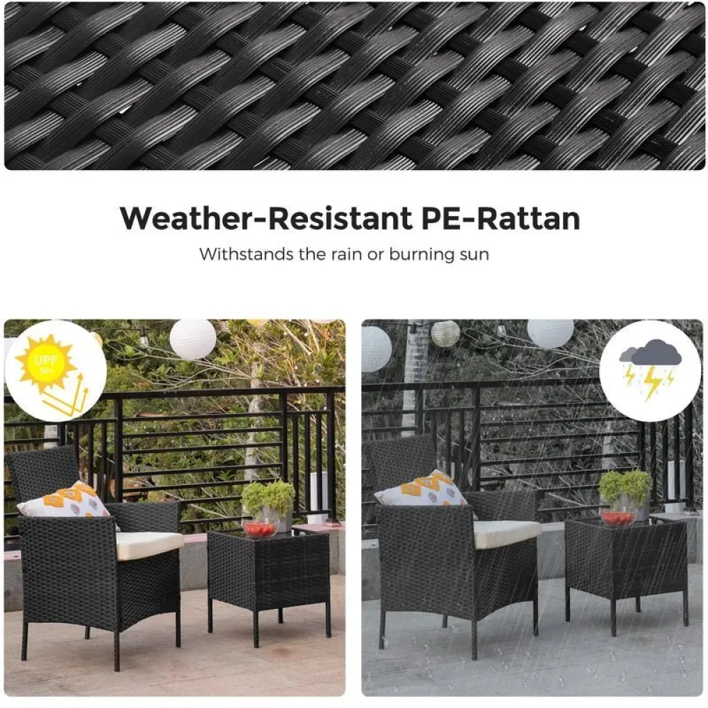 Outdoor Seating Set for 2 People from Miden Home OS-Rt-085-W
