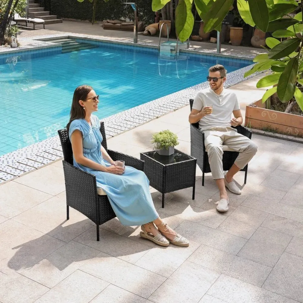Outdoor Seating Set for 2 People from Miden Home OS-Rt-085-W