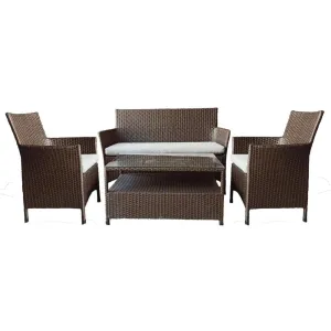 Outdoor Seating Set for 4 People from Miden Home OS-230-W