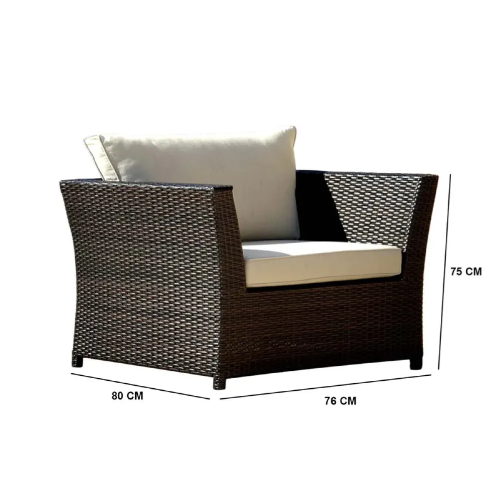 Outdoor Seating Set for 4 People from Miden Home OS-288-W