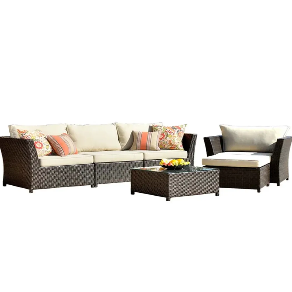 Outdoor Seating Set for 4 People from Miden Home OS-288-W