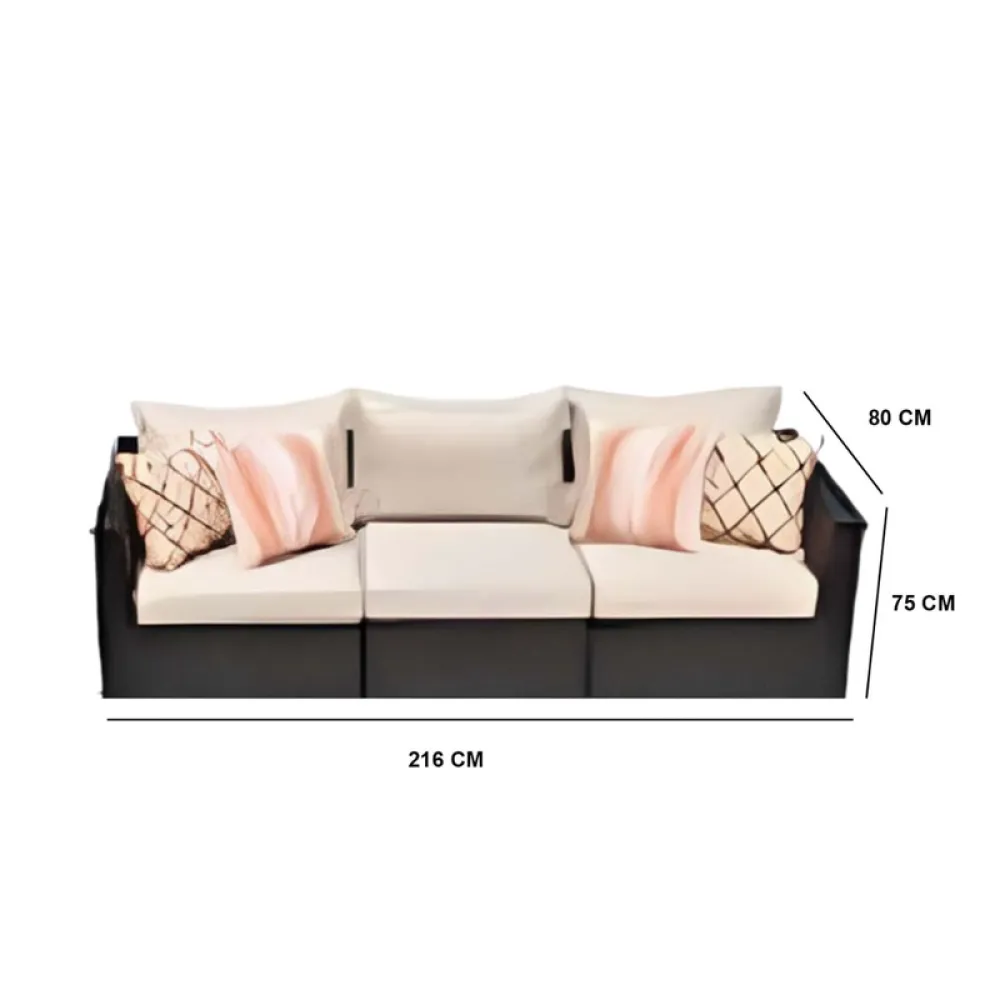 Outdoor Seating Set for 4 People from Miden Home OS-288-W