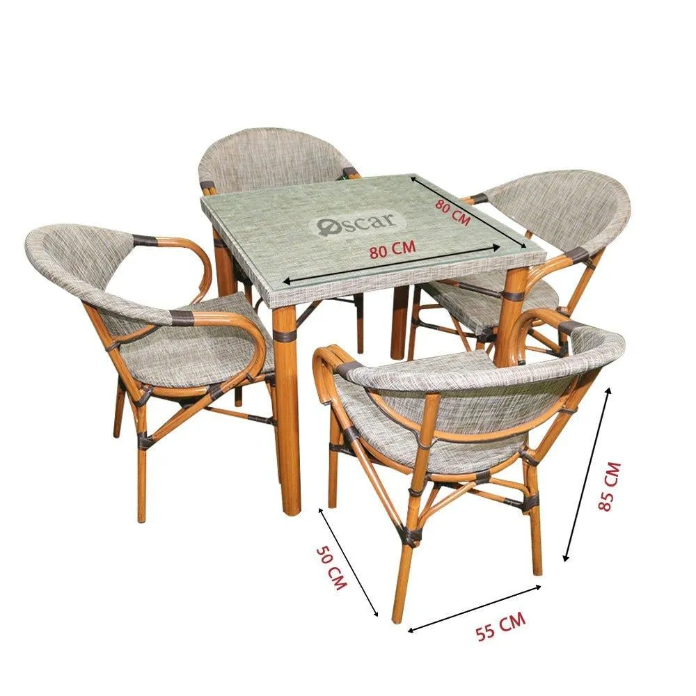 Outdoor Seating Set for 4 People from Miden Home OS-Ms-003