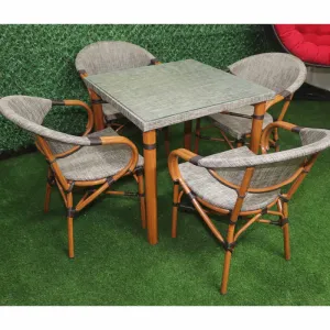 Outdoor Seating Set for 4 People from Miden Home OS-Ms-003