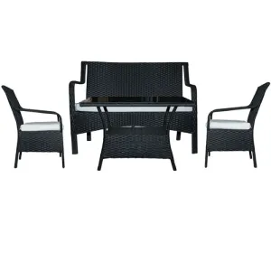 Outdoor Seating Set for 4 People from Miden Home Os-Rt-018-W