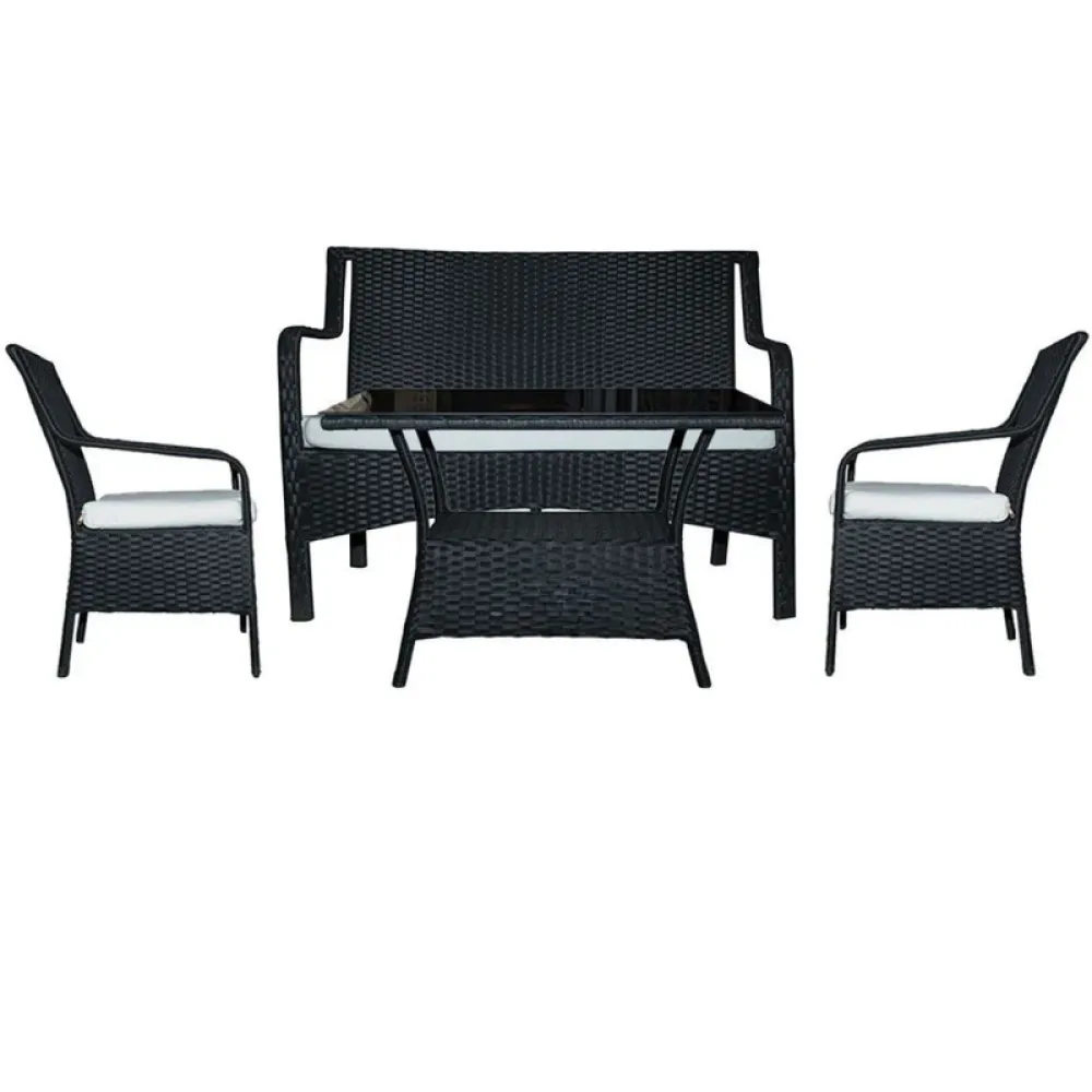 Outdoor Seating Set for 4 People from Miden Home Os-Rt-018-W