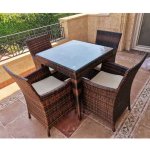 Outdoor Seating Set for 4 People from Miden Home OS-Rt-027-W