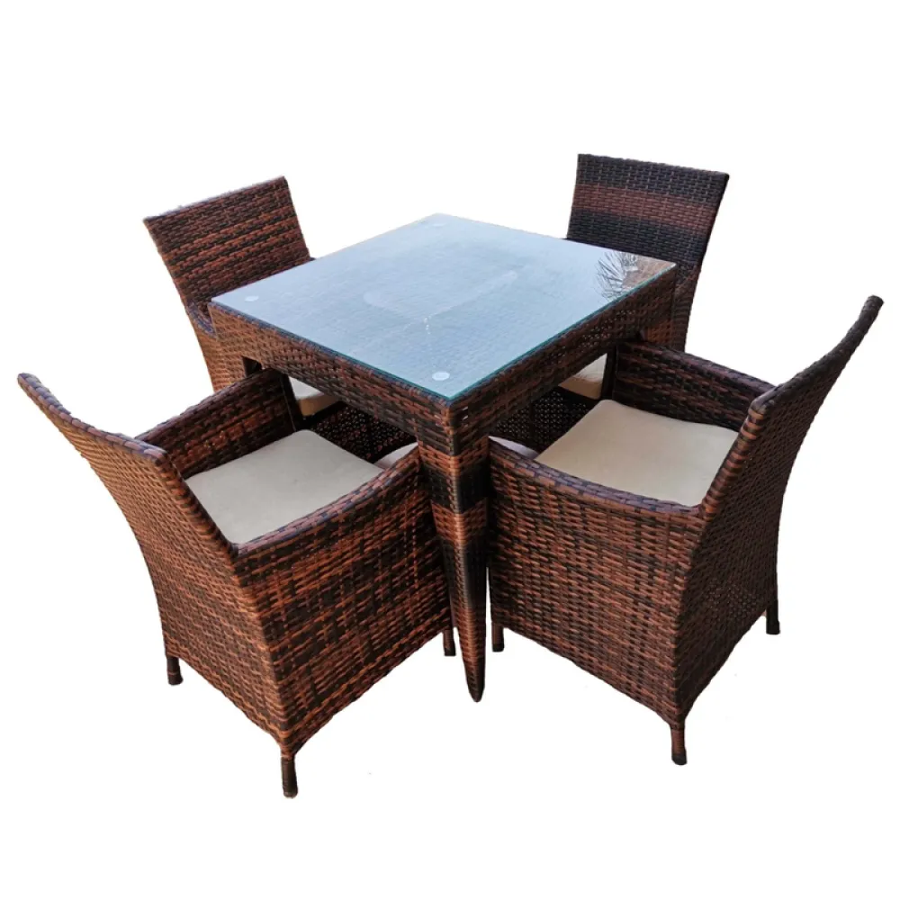Outdoor Seating Set for 4 People from Miden Home OS-Rt-027-W