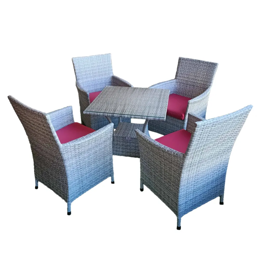 Outdoor Seating Set for 4 People from Miden Home OS-Rt-030-W
