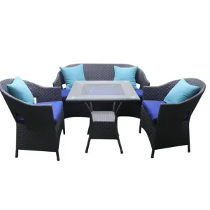 Outdoor Seating Set for 4 People from Miden Home OS-Rt-167-W