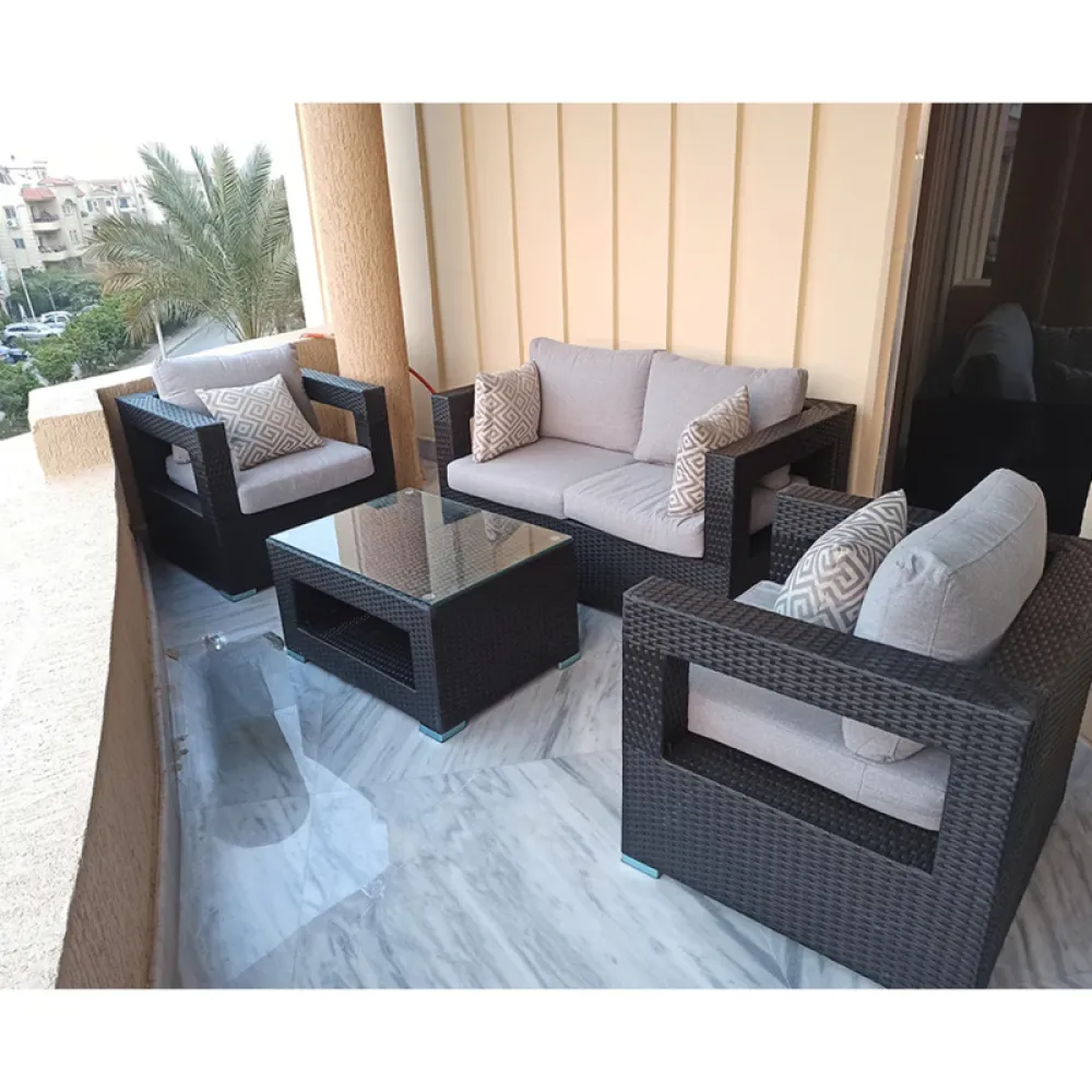 Outdoor Seating Set for 4 People from Miden Home OS-Rt-178-W