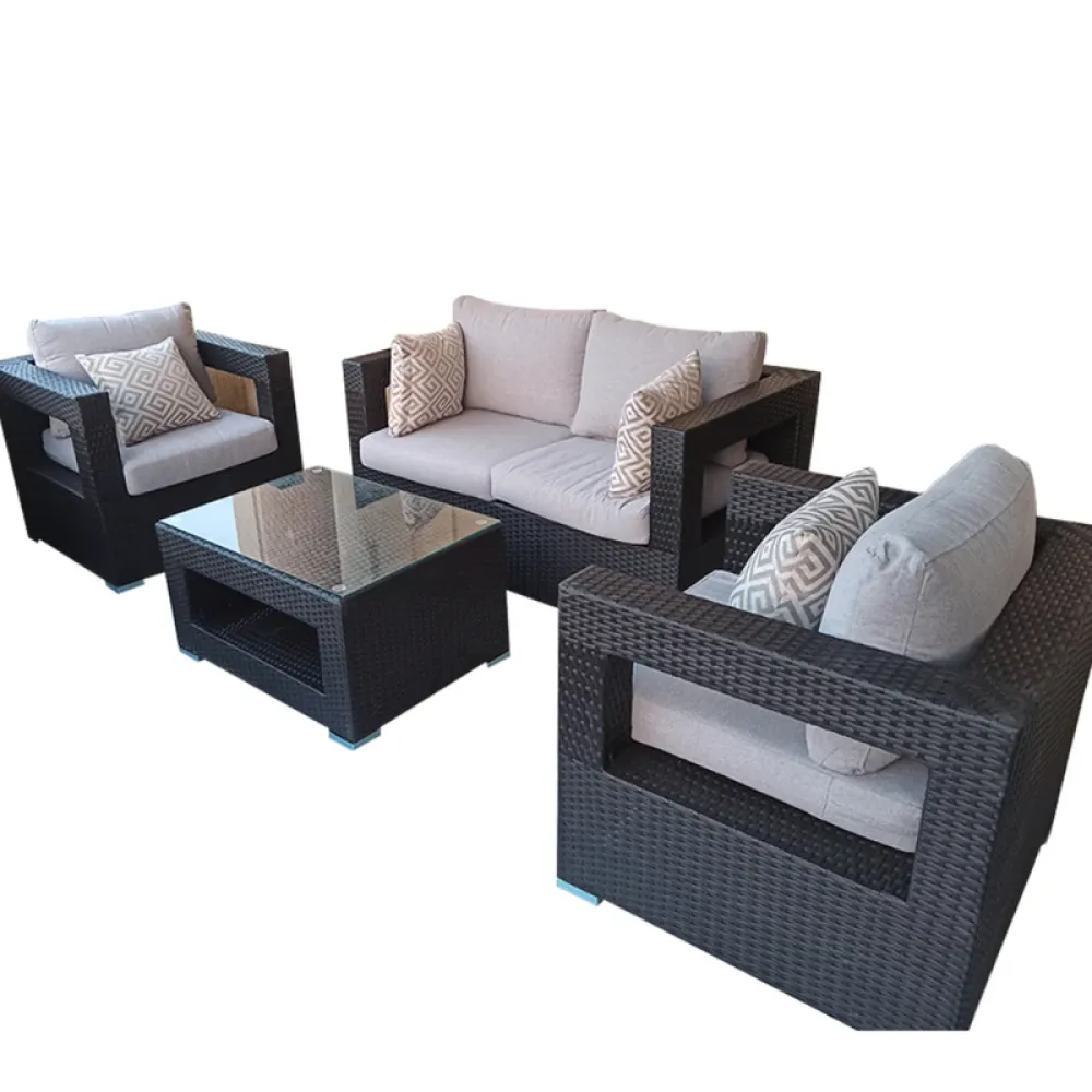 Outdoor Seating Set for 4 People from Miden Home OS-Rt-178-W