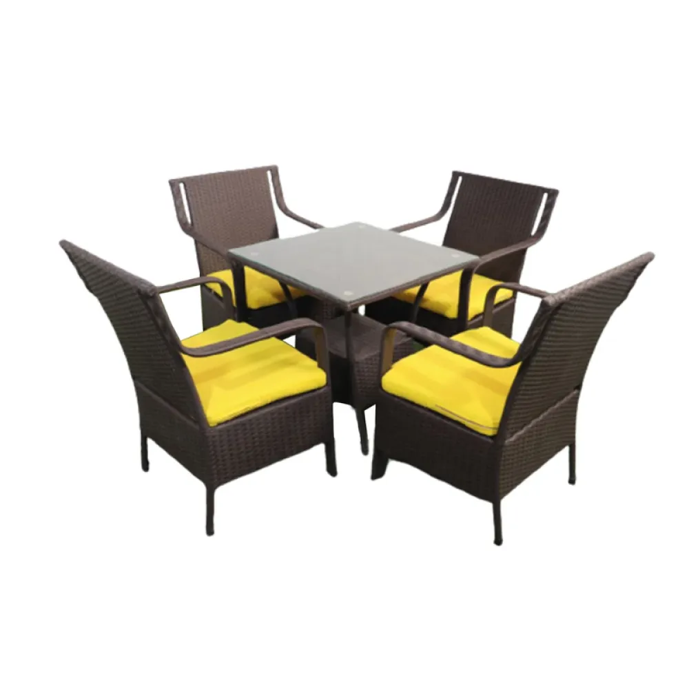 Outdoor Seating Set for 4 People from Miden Home OS-TOK-003-W