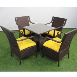 Outdoor Seating Set for 4 People from Miden Home OS-TOK-003-W
