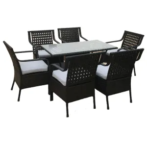 Outdoor Seating Set for 6 People from Miden Home OS-Rt-037-W