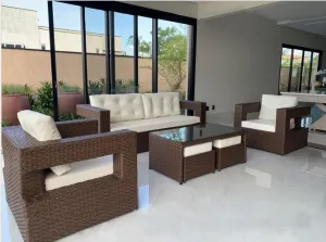 Outdoor Seating Set for 6 People from Miden Home Os-Rt-042-W