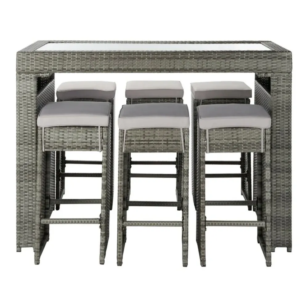 Outdoor Seating Set for 6 People from Miden Home OS-Rt-079-W