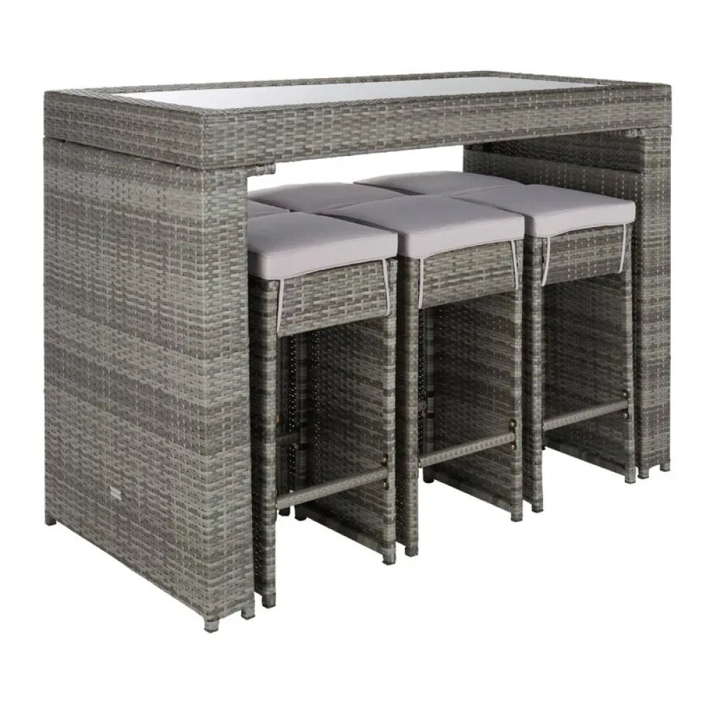 Outdoor Seating Set for 6 People from Miden Home OS-Rt-079-W