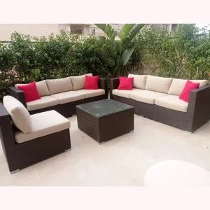 Outdoor Seating Set for 7 People from Miden Home OS-Rt-173-W