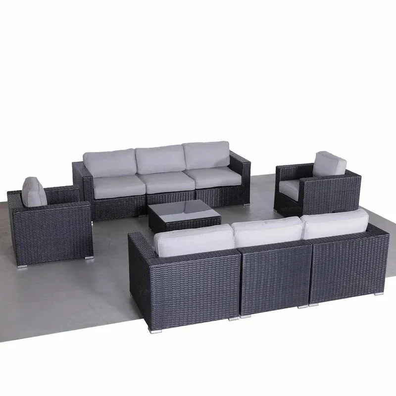Outdoor Seating Set for 8 People from Miden Home OS-Rt-112-W
