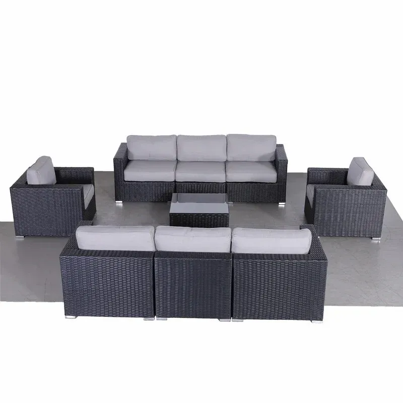 Outdoor Seating Set for 8 People from Miden Home OS-Rt-112-W