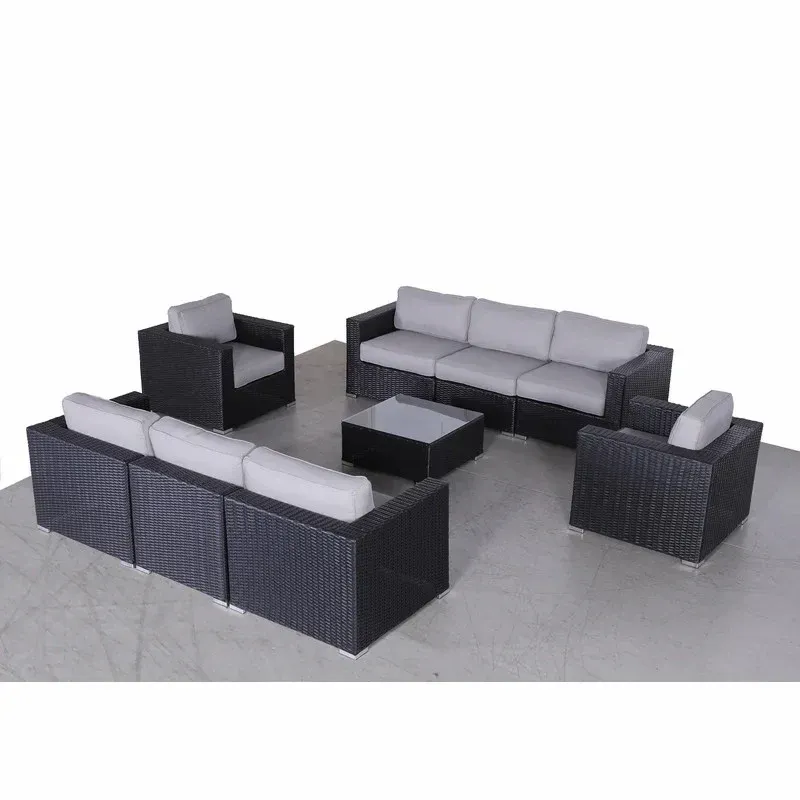 Outdoor Seating Set for 8 People from Miden Home OS-Rt-112-W