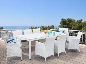Outdoor Seating Set for 8 People from Miden Home OS-Rt-123-W