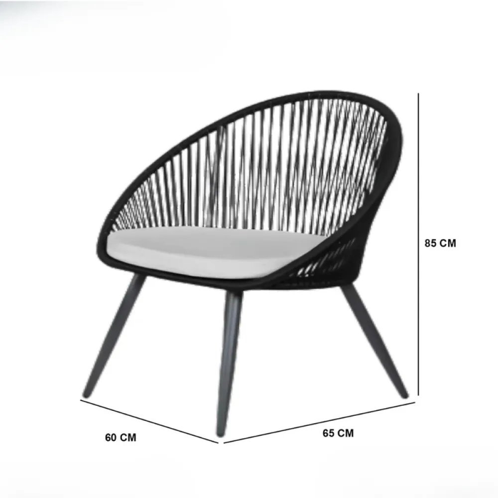 Outdoor Seating Set for Two from Miden Home OS-277-W