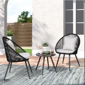 Outdoor Seating Set for Two from Miden Home OS-277-W