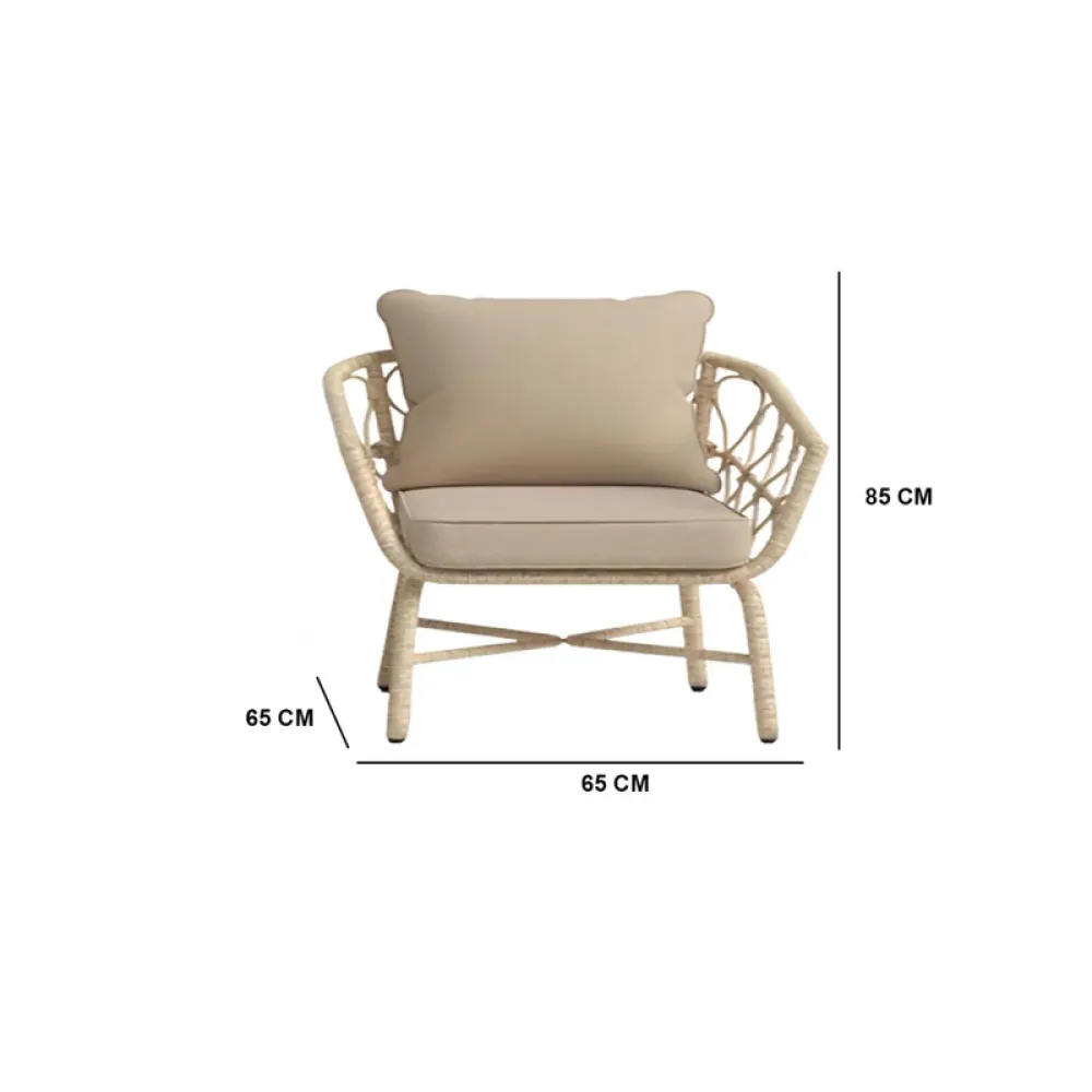 Outdoor Seating Set for Two from Miden Home OS-283-W
