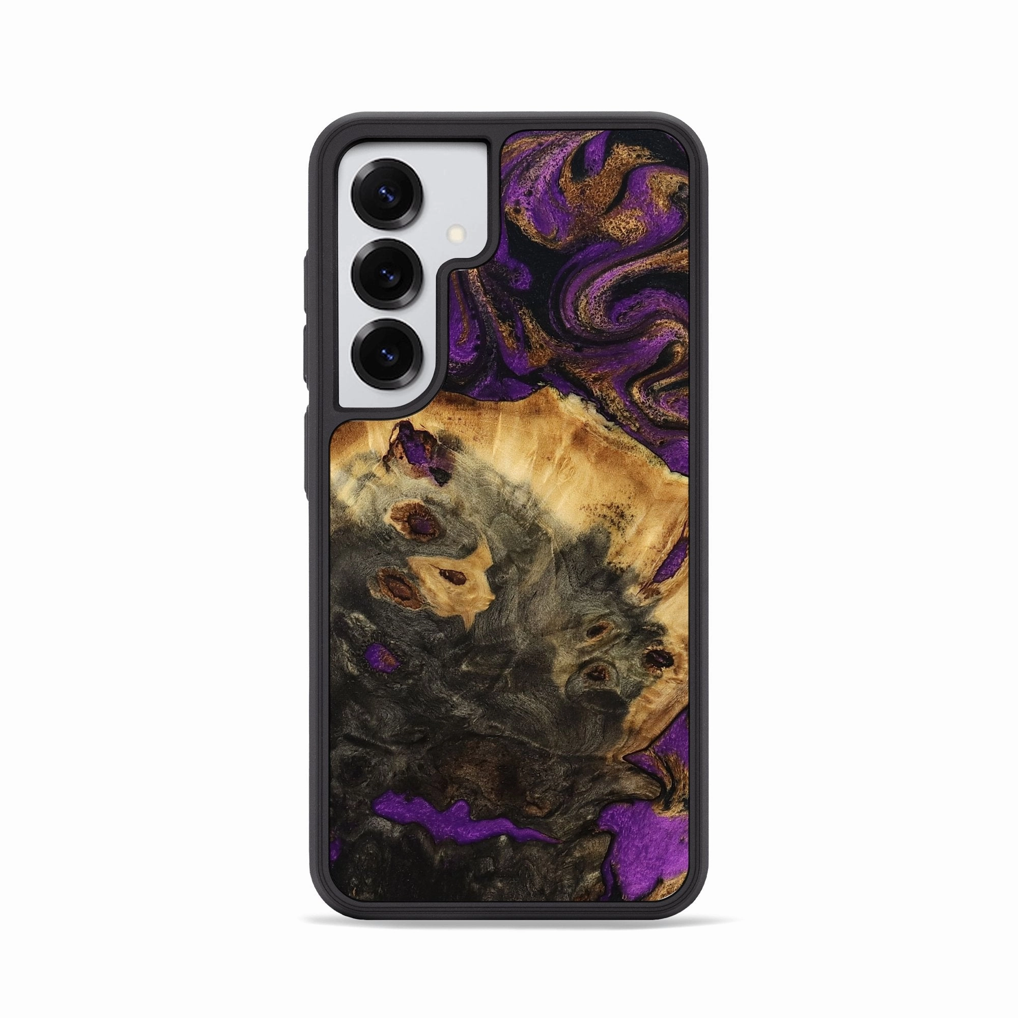 Galaxy S25 Wood Phone Case - Alfreda (Purple, 778664) Anti Dust Film