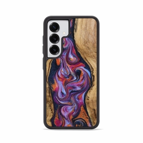 Anti Shock Screen Galaxy S25 Wood Phone Case - Maudie (Blue, 776205)