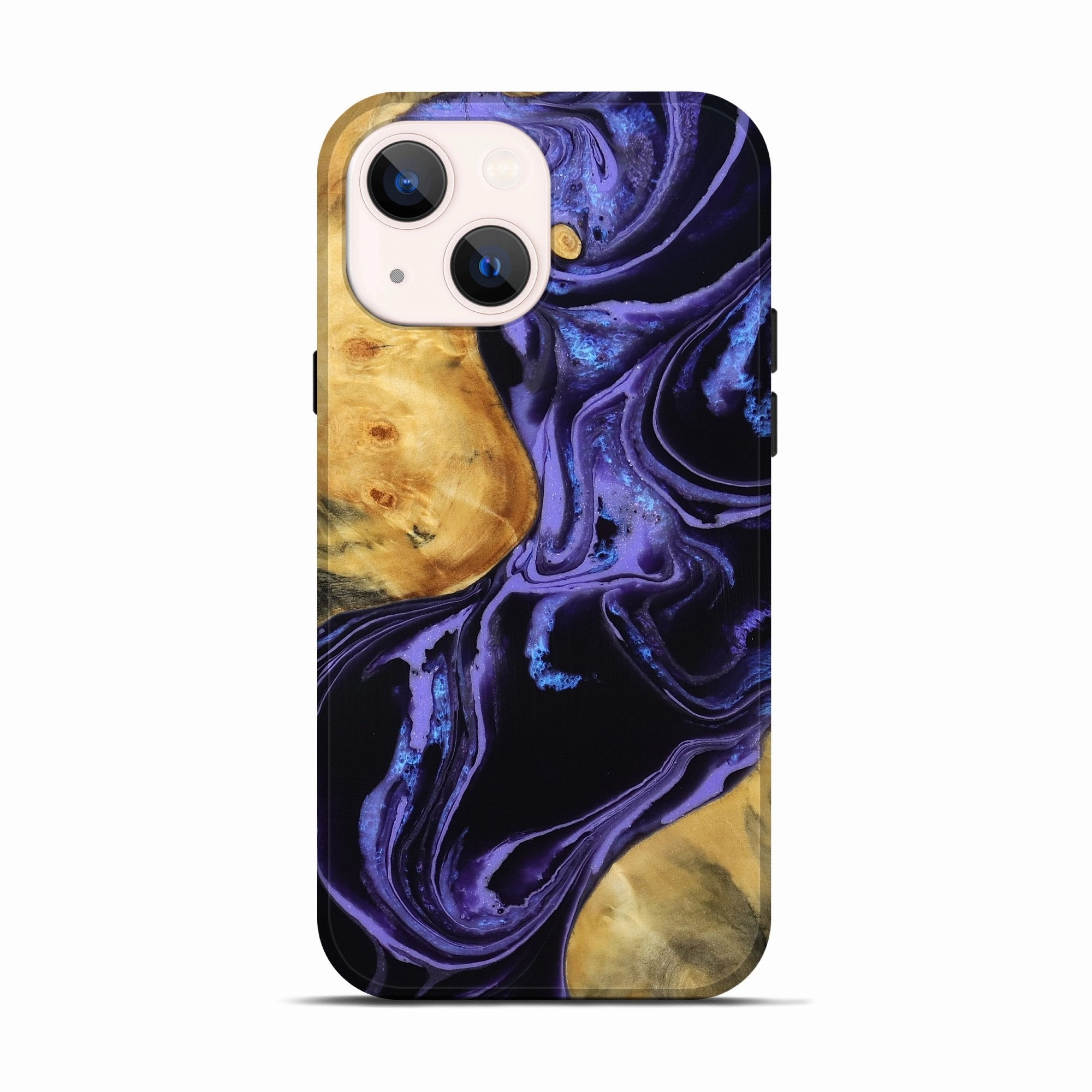 Iphone 13 Wood Live Edge Phone Case - Andy (Purple, 781257) Bubble Free Installation