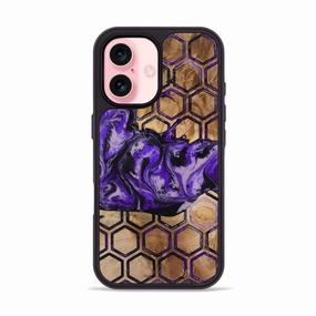 Anti Fingerprint Shield Iphone 16 Wood Phone Case - Yousef (Pattern, 776014)