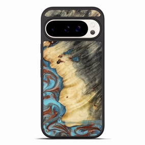 Pixel 10 Pro Xl Wood Phone Case - Julio (Teal & Gold, 772162) Anti Glare