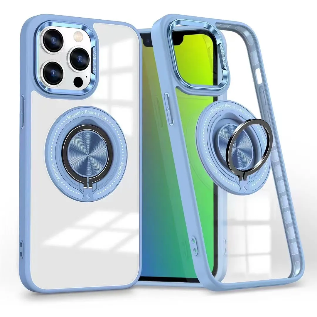 Anti Reflection Bubble Free Phonix Case For Iphone 16 Pro Max Ring Holder Case Compatible With Magsafe
